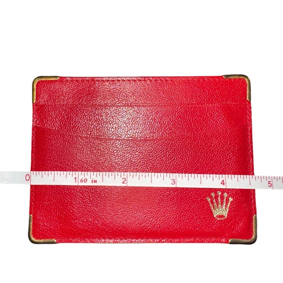 Vintage Rolex Red Leather Card Holder/Document Holder - Picture 6 of 10